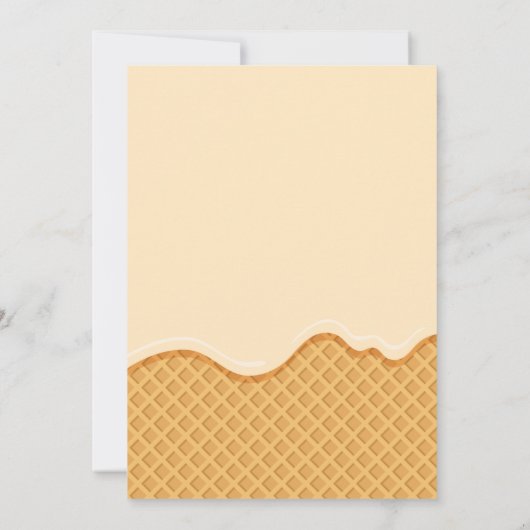 アイスクリームスウィートワンファースト誕生日 招待状 (裏面)