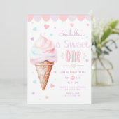 アイスクリームスウィートワン誕生日パーティー 招待状 (スタンド正面)