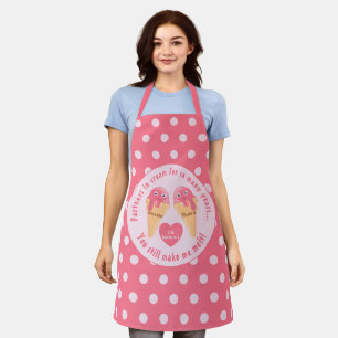 アイスクリームスクープかわいいロマンチックなバレンタインデー エプロン