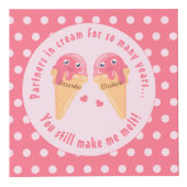 アイスクリームスクープかわいいロマンチックなバレンタインデー フォトキューブ (右)