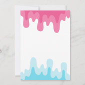 アイスクリームスクープの性別リビールパーティー 招待状 (裏面)