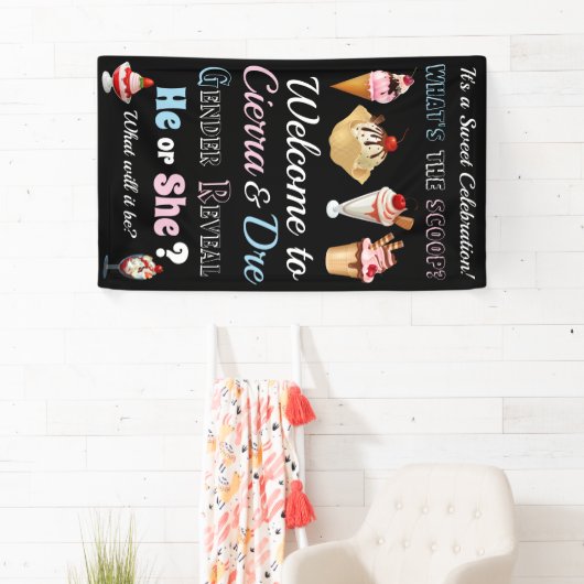 アイスクリームスクープバナーは何だ 横断幕 (インサイチュ)