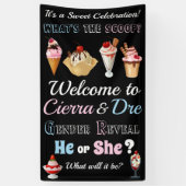 アイスクリームスクープバナーは何だ 横断幕 (縦)