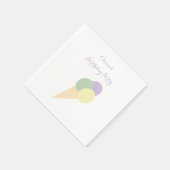 アイスクリームスクープパステルカラフル誕生日パーティー スタンダードカクテルナプキン (角)