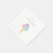 アイスクリームスクープパステルカラフル誕生日パーティー スタンダードカクテルナプキン (角)