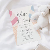 アイスクリームスクープパステルジェンダーリビール 招待状