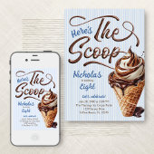 アイスクリームスクープボーイズ誕生日 招待状