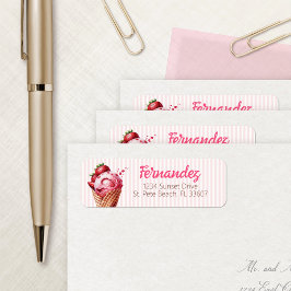 アイスクリームスクープ住所 シール