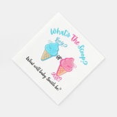 アイスクリームスクープ性別リビールとは スタンダードランチョンナプキン (角)