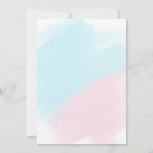 アイスクリームスクープ性別リビールパーティー 招待状 (裏面)