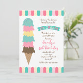 アイスクリームスクープ招待状 招待状 (スタンド正面)