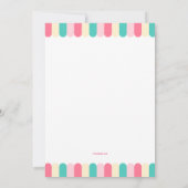 アイスクリームスクープ招待状 招待状 (裏面)