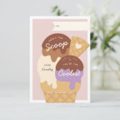 アイスクリームスクープ教室バレンタインデーカード 招待状 (スタンド正面)