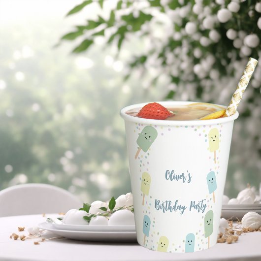 アイスクリームスクープ紙吹雪誕生日パーティー 紙コップ