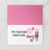 アイスクリームスクープ誕生日パーティーフードラベルカード プレイスカード (外部開封)