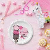 アイスクリームスクープ誕生日パーティー紙プレート ペーパープレート (パーティー)