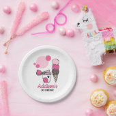 アイスクリームスクープ誕生日パーティー紙プレート ペーパープレート (パーティー)