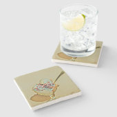 アイスクリームスクープ ストーンコースター (横)