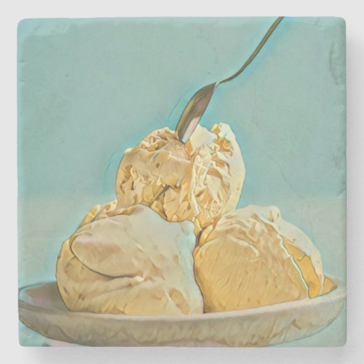 アイスクリームスクープ ストーンコースター (正面)