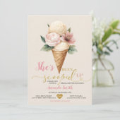 アイスクリームスコップされたブライダルシャワー 招待状 (スタンド正面)