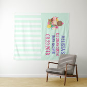 アイスクリームスコップと散水赤ちゃんシャワー タペストリー (インサイチュ(横))