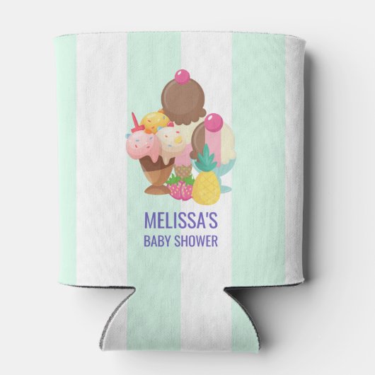 アイスクリームスコップと散水赤ちゃんシャワー 缶クーラー (裏面)