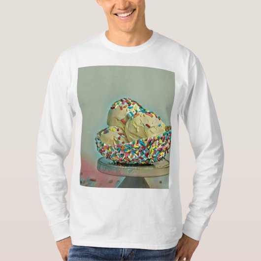 アイスクリームスコップふりかける Tシャツ (正面)