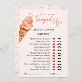 アイスクリームスコップアッセットアゲイトブライダルシャワー 招待状 (正面/裏面)