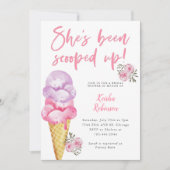 アイスクリームスコップアップブライダルシャワー 招待状 (正面)