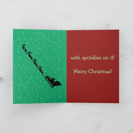アイスクリームスコップクリスマスツリーホリデーカード シーズンカード (内部)