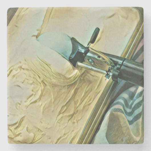 アイスクリームスコップケーキ ストーンコースター (正面)