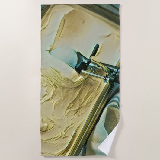 アイスクリームスコップケーキ ビーチタオル (正面)