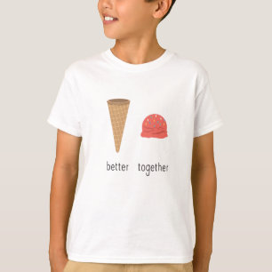 アイスクリームスコップ付アイスクリームコーンの方が良い Tシャツ