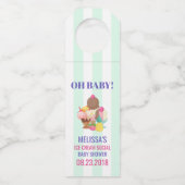 アイスクリームスコップ振りかけるオベビー! ボトルネックタグ (正面)