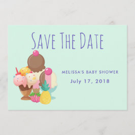 アイスクリームスコップ振りかける日付を保存 セーブザデート