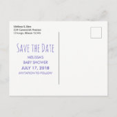 アイスクリームスコップ振りかける日付を保存 案内ポストカード (裏面)