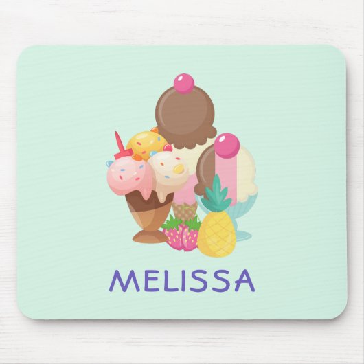 アイスクリームスコップ2017年12月 マウスパッド (正面)