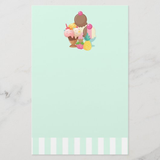 アイスクリームスコップ2017年12月 便箋 (正面)