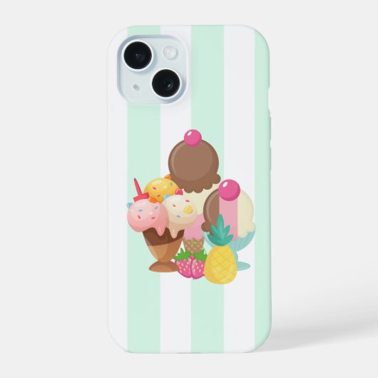 アイスクリームスコップ2017年12月 iPhone 15ケース (裏面)