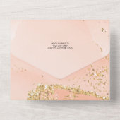 アイスクリームスコップ |グリッターブライダルシャワー オールインワン招待状 (裏面)