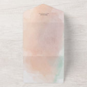 アイスクリームスコップ |金ゴールドピンクグリッターブライダルシャワー オールインワン招待状 (外側)