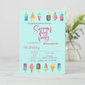 アイスクリームスサマーバースデーパーティー 招待状 (スタンド正面)