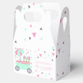 アイスクリームスタンド紙吹雪ピンクバースデーパーティー フェイバーボックス (オープン)