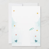 アイスクリームスターズハートベビーシャワー 招待状 (裏面)