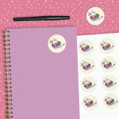 アイスクリームステッカーの美味しいボウル ラウンドシール