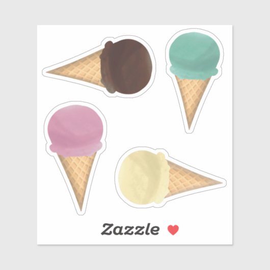 アイスクリームステッカー シール (シート)