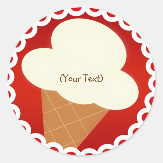 アイスクリームステッカー ラウンドシール (正面)