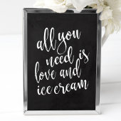 アイスクリームステーション 黒板 ウェディングサイン 8x10 ポスター