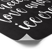 アイスクリームステーションchalkboard 8x10ウェディングサイン ポスター (角)