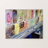 アイスクリームストアカラフルジェラトジェラテリアinイタリア ジグソーパズル (横)